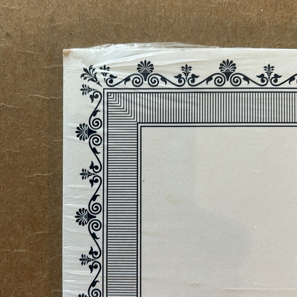 FREE designer paper with blue border 25 pgs for announcements, certificates - Picture 4 of 7